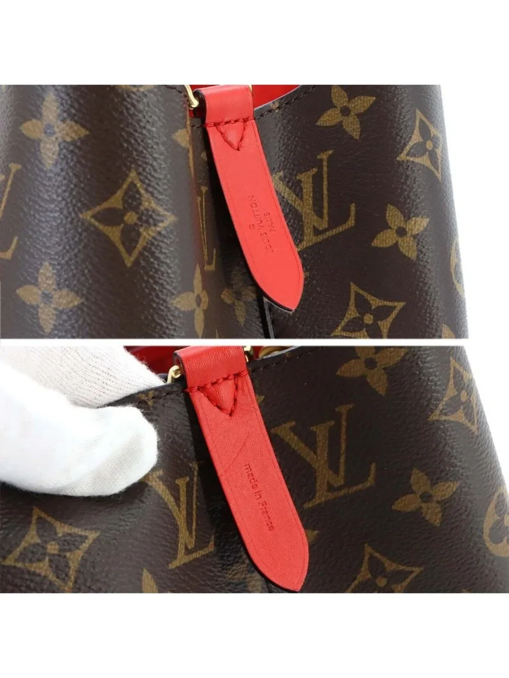 Louis Vuitton Monogram Neo Noe 2-Way Bag Brown Coquelicot